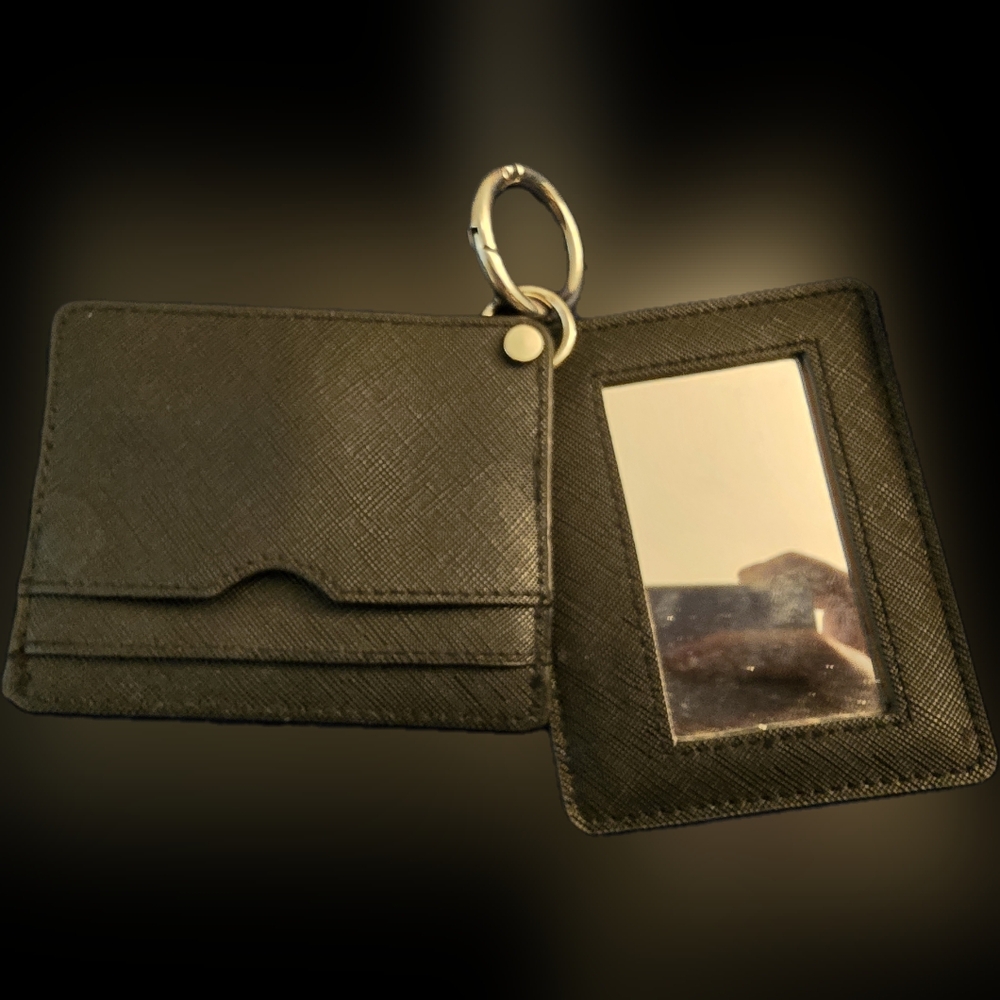 Black slim mirror wallet